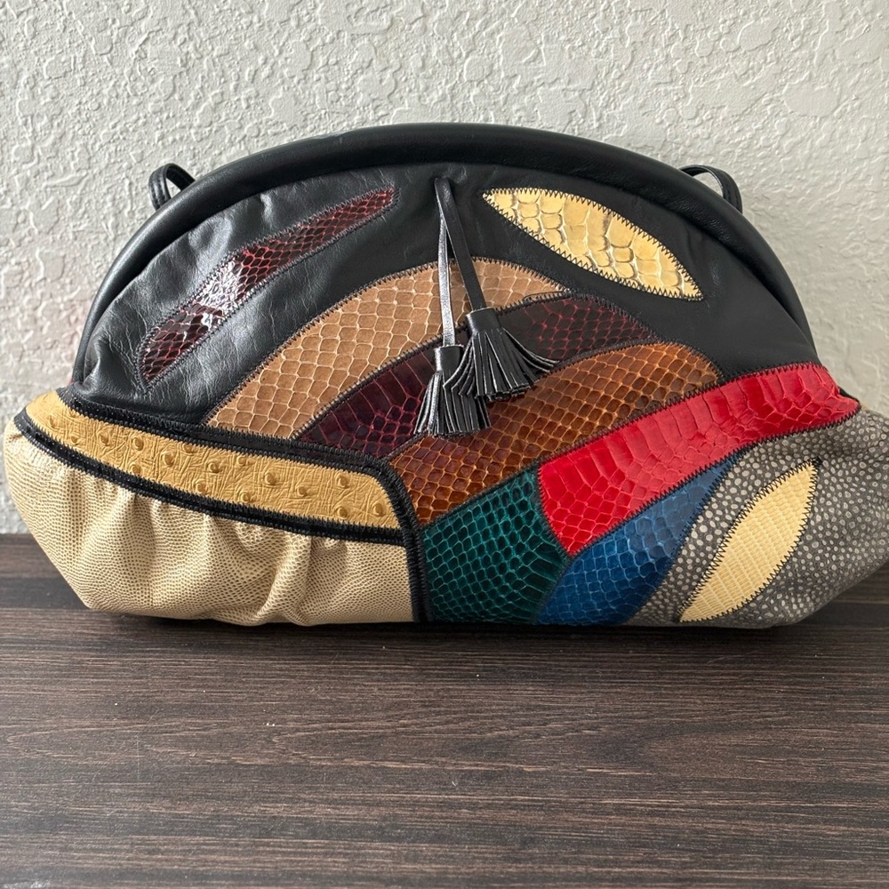 Multicolor Patchwork Leather Bag